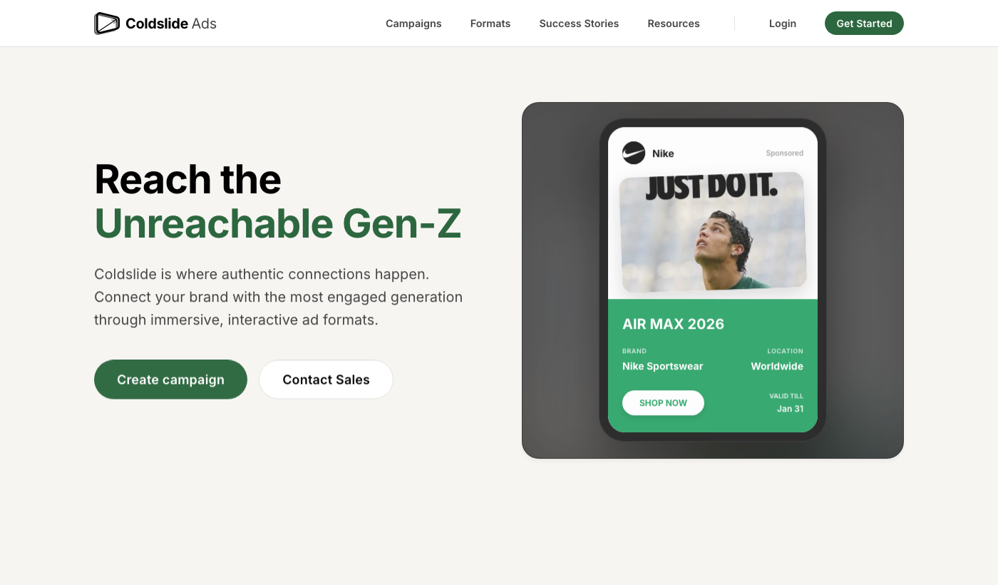 Coldslide Ads Manager